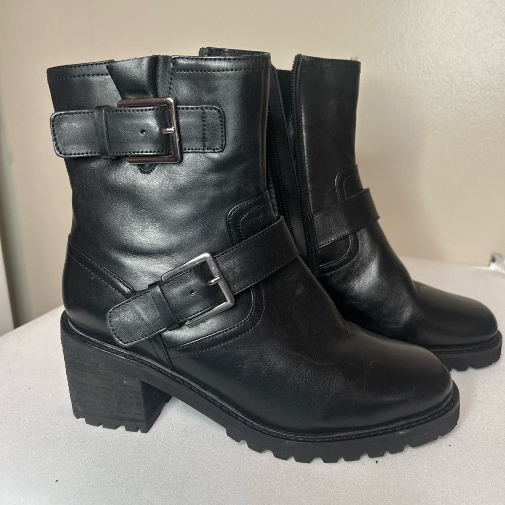 Seychelles Black Heeled Boots NWOT